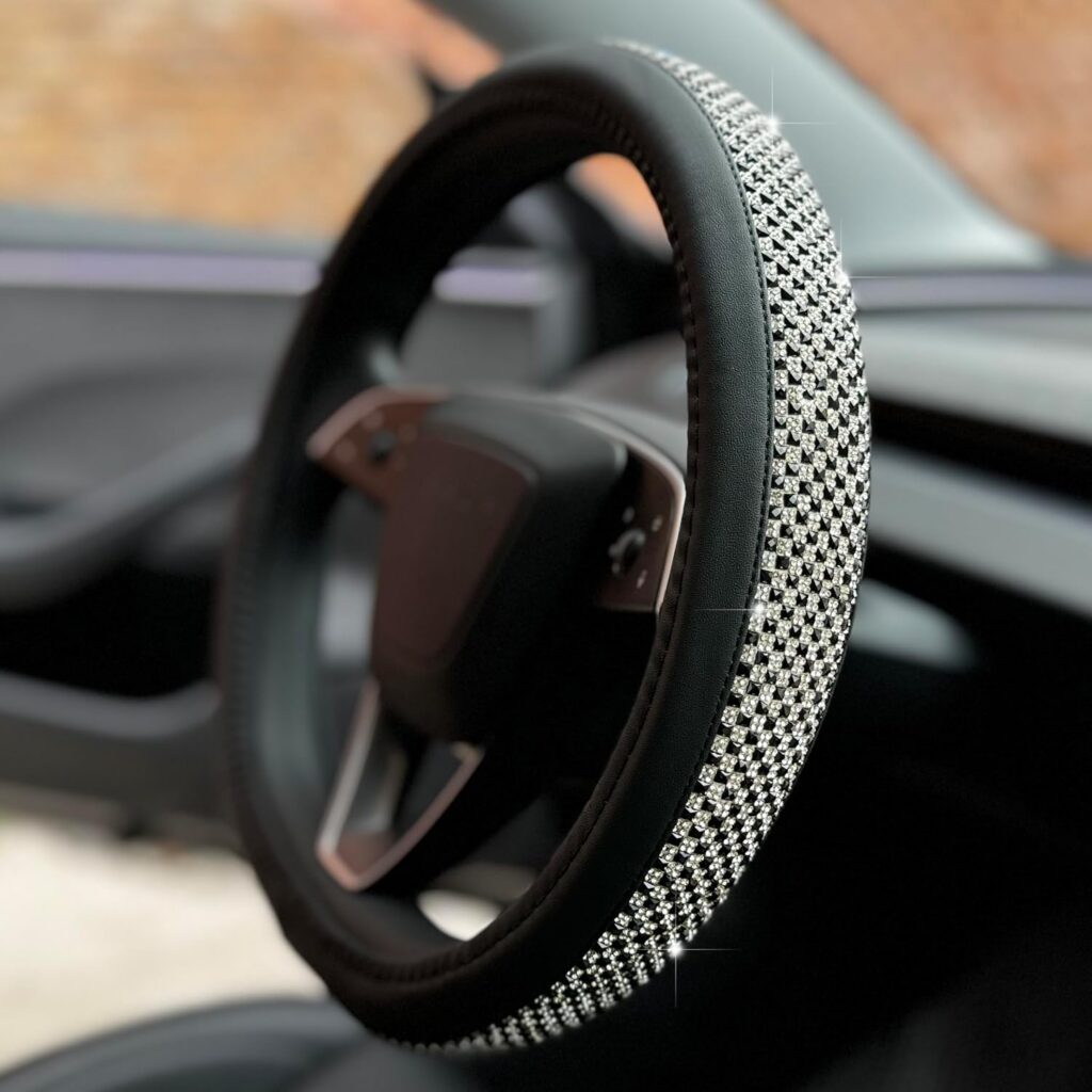 Home Bling Comfy Steering Wheel Cover for Tesla Model Y/3 (Pink)